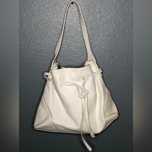 Nordstrom White Genuine Leather Shoulder Bag